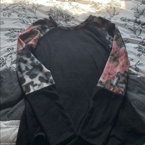 Fun mixed pattern top